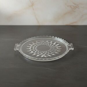 Vintage Jeannette Glass Cube (also known as Cubist) clear depression glass